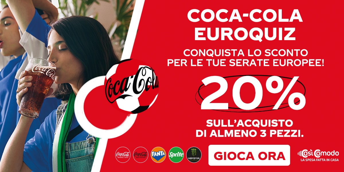 subito per te un codice sconto con Coca-Cola Euroquiz